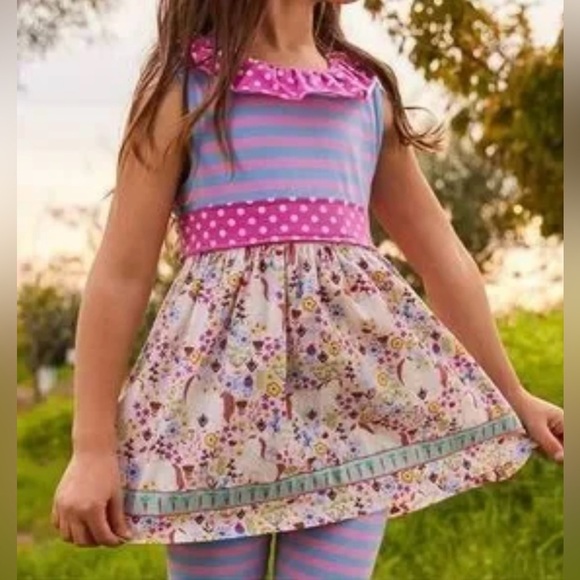 Matilda Jane Other - MATILDA JANE Brilliant Daydream Lovely Unicorn Tunic Top Ruffle Polka Do…
